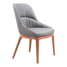 Load image into Gallery viewer, Upholstered Faux Leather Dining Room Side Chairs (Set of 2) - Gray / Brown