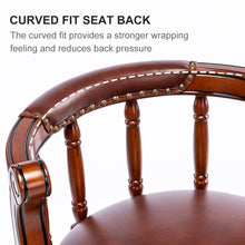 Load image into Gallery viewer, Swivel Cow Top Wooden Bar Stool, 360 Degree Swivel Bar Height Chair With Backs For Home Kitchen Counter