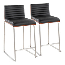 Load image into Gallery viewer, Mason Mara - Contemporary Fixed Height Counter Stool (Set of 2)