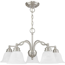 Load image into Gallery viewer, 13'' Five Light Dimmable Chandelier With Shades - Nickel