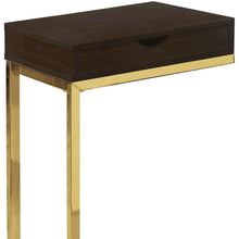 Load image into Gallery viewer, Laminated Drawer Accent Table - Cappuccino Finish And Gold