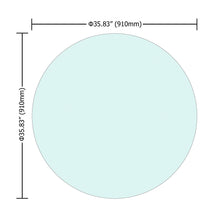 Load image into Gallery viewer, 36" Round Tempered Glass Table Top Clear Glass 1 / 4" Thick Flat Polished Edge - Transparent