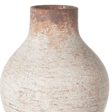 Load image into Gallery viewer, Round Table Vase (568845) - Ivory / Brown