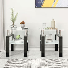 Load image into Gallery viewer, Modern Tempered Glass Tea Table, End Square Table For Living Room