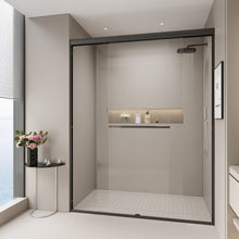 Load image into Gallery viewer, Double Sliding Shower Door, Semi-Frameless Bypass Bathroom Sliding Door With 1/4" (6 Mm) Tempered Glass For Walk-In Shower