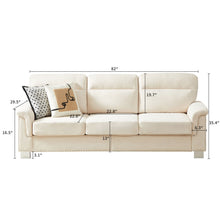 Load image into Gallery viewer, 3 Seater Elegant Stationary Sofa