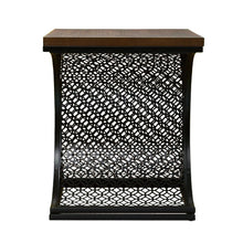 Load image into Gallery viewer, Wood And Iron End Table - Black