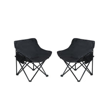 Load image into Gallery viewer, 2 Pieces Outdoor Camping Chairs Folding / Portable, Comfortable Seating, Durable Steel Fram