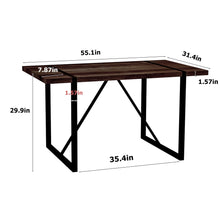 Load image into Gallery viewer, Modern Dining Table With Black Metal Legs For 4 - 6 Person