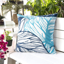 Load image into Gallery viewer, Leaf Vein Outdoor & Indoor Pillow - Indigo