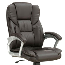 Load image into Gallery viewer, Swivel Office Chair With Armrests, Adjustable Height - Brown