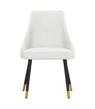 Load image into Gallery viewer, Upholstered Fabric Dining Side Chair (Set of 2) - White / Black