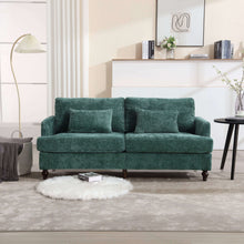 Load image into Gallery viewer, Mid Century Modern Chenille Fabric Loveseat Sofa, 2 Seat Upholstered Couch