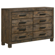 Load image into Gallery viewer, Bren - 8 Drawer Dresser With Pull Handles - Rustic