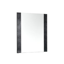 Load image into Gallery viewer, 41" Faux Shagreen Partially Framed Accent Mirror - Black