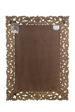 Load image into Gallery viewer, 35" Floral Carved Solid Framed Accent Mirror - Gray