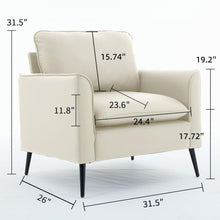 Load image into Gallery viewer, Nordic Retro Light Luxury Upholstered Sofa Chair