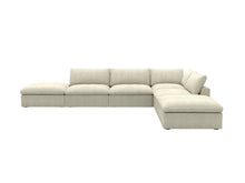 Load image into Gallery viewer, 160" 2 Piece Living Room Set Blend Modular Sofa With Ottoman Storage - Khaki