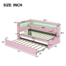 Load image into Gallery viewer, Upholstered Platform Bed With USB Ports And LED Belt