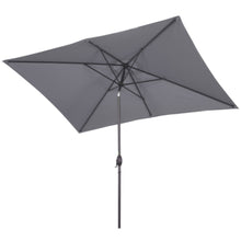 Load image into Gallery viewer, Rectangular Patio Umbrella With Crank Tilt, Polyester UV-Resistant Canopy