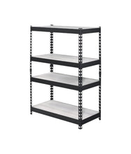 Load image into Gallery viewer, Adjustable Four Tier Bookcase - Black / Natural