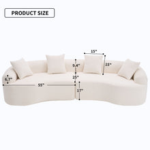 Load image into Gallery viewer, 4 Seater Sofa With Fabric, 30D, 60 Hardness Full Sponge, 4 Pillow For Living Room, Home Furniture Sleeper Sectional Sofa For Apartment