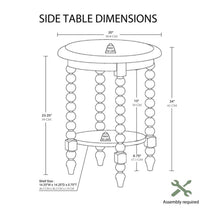 Load image into Gallery viewer, Philippe - Round End Table With Shelf - Brown