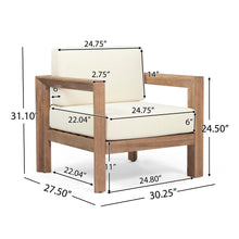 Load image into Gallery viewer, Outdoor Club Chair With Cushion And A Shape Legs - Beige