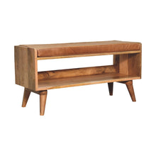 Load image into Gallery viewer, Solid Wood Bench With Upholstered Sea