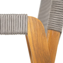 Load image into Gallery viewer, Outdoor 3 Piece Dining Set With Cushion - Gray / Teak