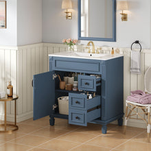 Load image into Gallery viewer, Bathroom Vanity With Sink, Cabinet With 2 Drawers And Adjustable Shelf
