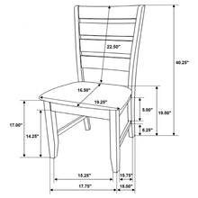 Load image into Gallery viewer, Padded Seat Side Chairs With Tapered Slats (Set of 2)