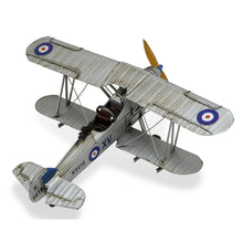Load image into Gallery viewer, Hand Painted Model Airplane Tabletop Sculpture - Blue / Gray