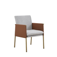 Load image into Gallery viewer, Upholstered In Fabric Dining Arm Chair - Light Gray