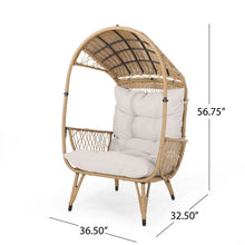 Load image into Gallery viewer, Outdoor Wicker Standing Basket Chair With Cushion