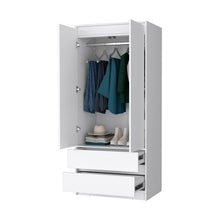 Load image into Gallery viewer, Accent Cabinet Soft Close With Multiple Shelves And Two Drawers - White