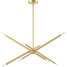 Load image into Gallery viewer, 24" Eight Light Dimmable Chandelier With Shades - Brass
