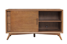 Load image into Gallery viewer, Wood Mahogany Solids Okoume And Veneer Cabinet Enclosed Storage TV Stand - Brown