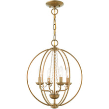 Load image into Gallery viewer, 19'' Four Light Dimmable Chandelier With Shades - Gold