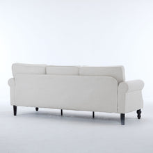 Load image into Gallery viewer, Rolled Arm Sofa With Nailhead Trim With Wooden Legs