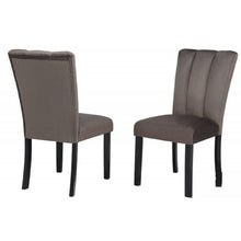 Load image into Gallery viewer, Dining Chairs With Pedestal Base (Set of 2) - Black / Brown