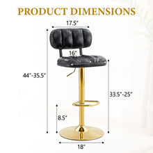 Load image into Gallery viewer, Adjustable Height Bar Stools & Footrest For Kitchen Island (Set of 2)