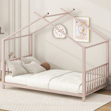 Load image into Gallery viewer, Metal House Platform Bed With Modern Design And Durable Frame