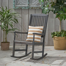 Load image into Gallery viewer, Muse - Outdoor Acacia Rocking Chair With Slat Design - Teak