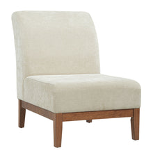 Load image into Gallery viewer, Upholstered Accent Chair - Beige / Walnut