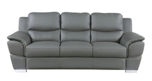 Load image into Gallery viewer, Sofa Leather With Silver Legs - Gray