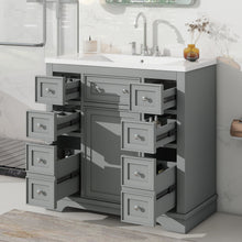 Load image into Gallery viewer, Modern Bathroom Vanity With Sink Combo, 6 Drawers And 1 Cabinet