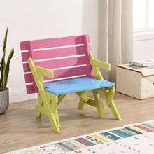 Load image into Gallery viewer, Kids Multi-Functional Arm Chair, Table With 2 Benches All-In-One Set