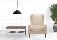 Load image into Gallery viewer, Linen Solid Color Lounge Chair - Natural