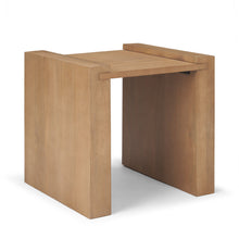 Load image into Gallery viewer, Solid Wood Square Sled End Table - Natural